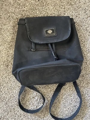 Mochila oficial Harley Davidson de nailon negra pequeña/mediana para mujer Foto 1 de 4