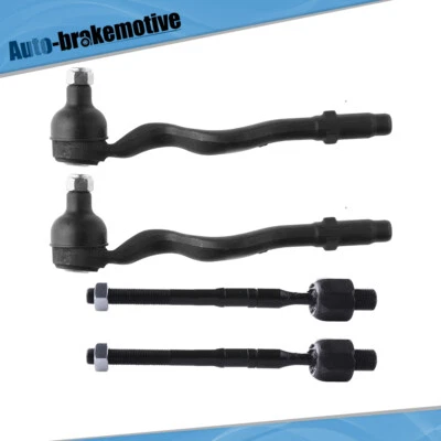 4pcs Front Inner Outer Tie Rod End Links For 2000 2001 2002 BMW 330Ci 330i 323Ci - Image 1 of 4