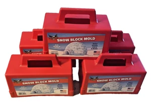 (Lot of 5) Flexible Flyer Snow / Sand Block Molds, Red, USA, Stackable, New - Picture 1 of 4