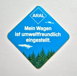 11x Original ARAL Aufkleber Mein Wagen ist umweltfreundlich eingestellt. - Bild 1 von 2