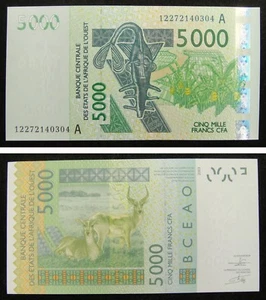 WEST AFRICAN STATES Cote d'ivoire (A) 5000 Francs 2003 UNC - Picture 1 of 1