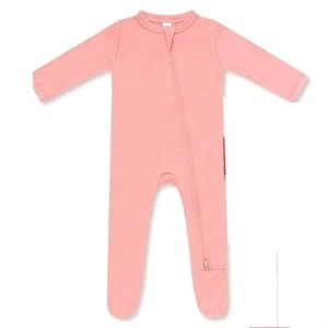 Pigiama Hapiu bambino bambina bambù zip footie pigiama pezzo unico taglia NB fragola - Foto 1 di 6