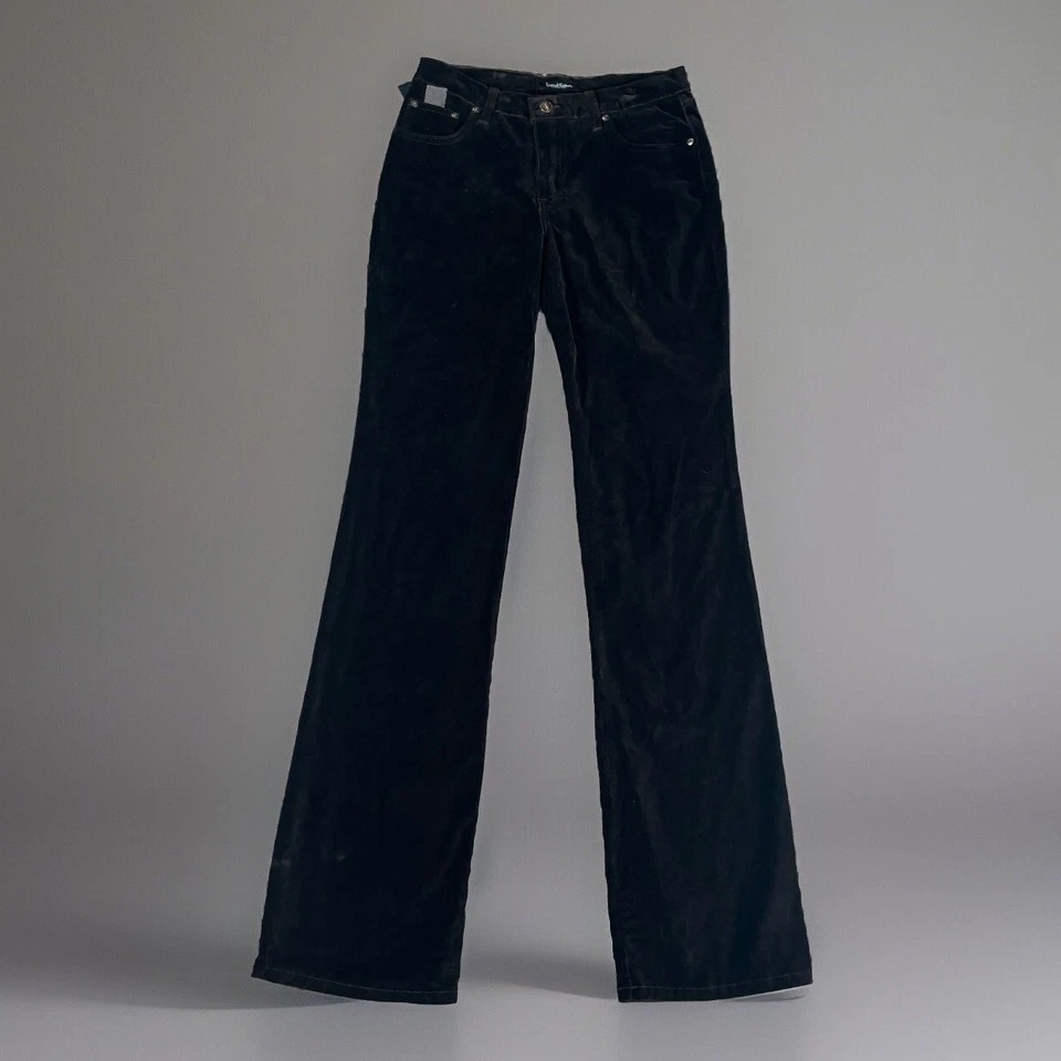 Pantalones de mezclilla David Kahn para mujer talla 8 marrón chocolate gamuza tiro bajo hechos en EE. UU. Foto 1 de 4