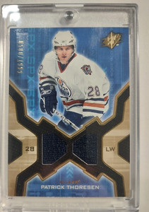 2006-07 SPX Hockey #160 PATRICK THORESEN Memorabilia RC SN#0500/1999