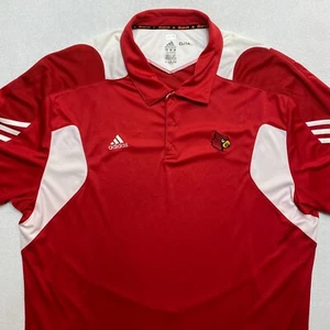 Louisville Cardinals Polo Shirt Men's 3XL Red Short Sleeve Scorch Climalite - Picture 1 of 13