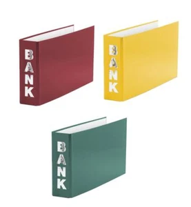 3 Bankordner / 140x250mm / für Kontoauszüge / Farbe: je 1x gelb, rot, grün - Bild 1 von 1