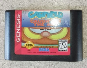 Videogioco Vintage Garfield Caught in the Act Sega Genesis 1995 Autentico Testato - Foto 1 di 6