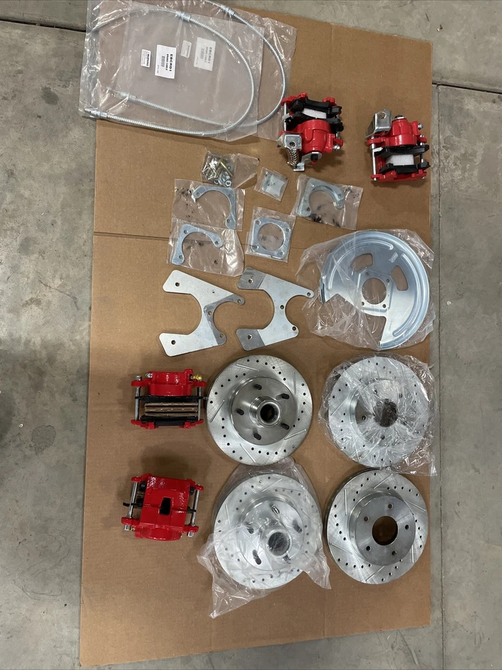 Right Stuff A82RD78Z DISC BRAKE CONVERSION F&R DRILLED SLOTTED GM GMC PONT OLDS - Image 1 of 4