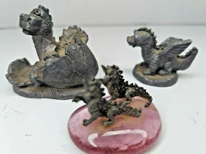 3 adorables dragones de peltre Neato Lil' Mostlay - en su mayoría sin marca - Imagen 1 de 11