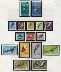 UGANDA Sc 95-110 NH issue of 1965 - BIRDS - Picture 1 of 1