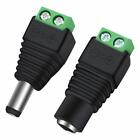 Male + Female DC Power Jack Connector Adapter Plug 2.1 x 5.5mm Audio CCTV LED