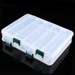 Fishing Storage Box Tackle Two-Sided Storage Plastic Fishing Tackle Box For - Picture 1 of 21