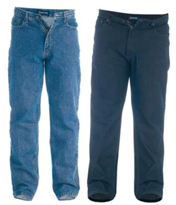  Mens King Big Size Rockford Stretch Denim Jeans Black Stone Wash Waist  42 60  - Picture 1 of 4