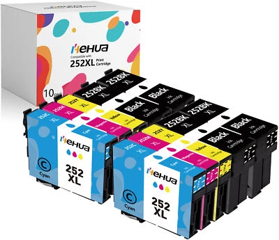 Cartuchos de tinta T252XL 252XL para Epson WorkForce WF-3620 WF-3640 WF-7610 WF-7110 Foto 1 de 4