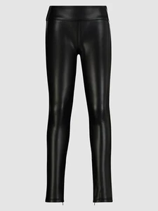 $59 Guess Kid's Big Girl's Black Stretch Bonded Faux Leather Leggings Pants 12 - Picture 1 of 1