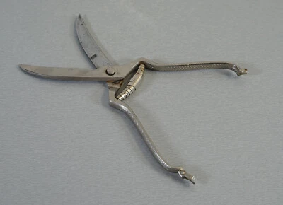 Metall Geflügelschere verchromt mit Feder RICH. A. Herder Solingen Vintage - Bild 1 von 4