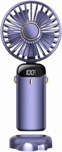 Portable Handheld Fan with USB Charging Port and LED Light, Dual Function - Picture 1 of 12