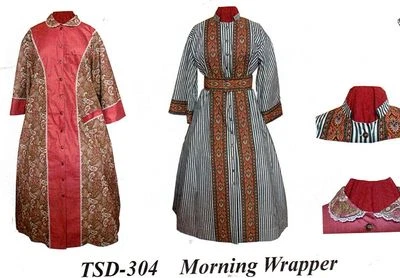 Civil War Style "MORNING WRAPPER" Timeless Stitches PATTERN TSB-304 Miss/Queen - Image 1 of 4