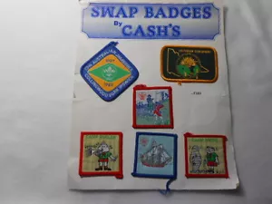 SWAP BADGES BY CASH'S SIX (6)TOTAL ON CARDBOARD E183 - Picture 1 of 3
