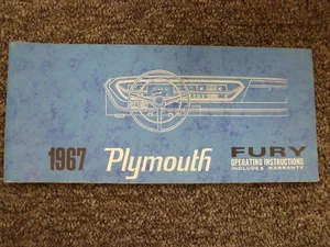 1967 Plymouth Fury Coupe Sedan Wagon Convertible Owner Manual 2 3 Sport Original - Picture 1 of 1