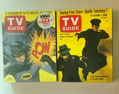 2 Lot TV Guide Collectors Classics Green Hornet Batman Oct 29, 1966 Reissue 2002 - Image 1 of 4