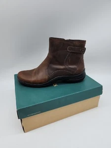 Clarks Collection Damen 9,5 M Gefütterte Lederstiefel Braun Leder Stiefeletten - Bild 1 von 9