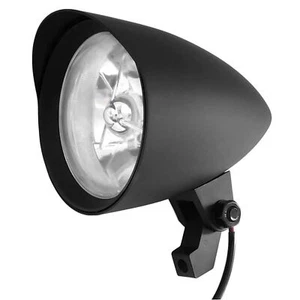 Black BILLET FANG HEADLIGHT HARLEY DAVIDSON CHOPPER DYNA SOFTAIL 4.5" custom - Picture 1 of 11