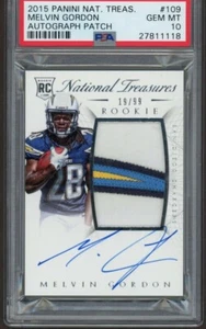 2015 National Treasures RPA/99 #109 Melvin Gordon PSA 10 GEM MINT AUTO RC POP 3 - Bild 1 von 2