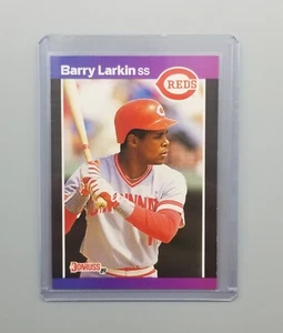 MEHRERE FEHLER - 1989 Donruss Baseball Barry Larkin Karte #257 - Bild 1 von 8