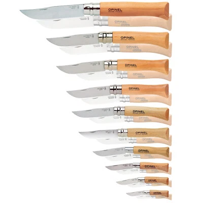 OPINEL Messer Carbon & INOX Stahl No 02 bis No 12 - Taschenmesser Klappmesser