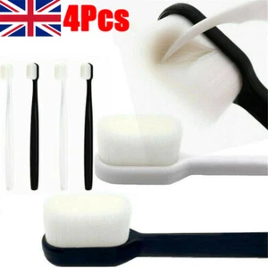 4 x Nano Ultra-fine Wave Toothbrush Soft Bristles Adult/Children Oral-Care-Clean - Picture 1 of 13