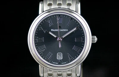 NUEVO Reloj Maurice Lacroix Les Classique Damas 29mm Esfera Negra Acero Inoxidable Foto 1 de 3