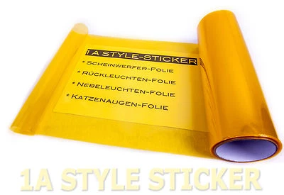 Auto Scheinwerfer Folie Gelb 100cm x 30cm Nebelscheinwerfer Wasse, UV-Beständige - Bild 1 von 3