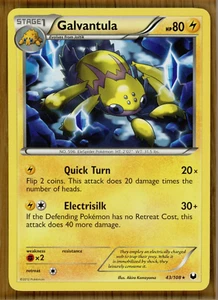 Galvantula 43/108 ~ Rare ~ B&W - Dark Explorers ~ Near Mint!! - Bild 1 von 2