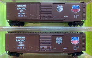 N Scale Premiere Editions Freight Yard Union Pacific UP 50’ Box Cars Special Run - Picture 1 of 2