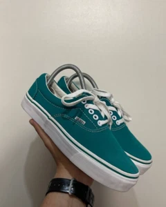 Vans Era 1980s Vintage Made in USA size 7 Teal Blue Authentic Like New Sneakers - Picture 1 of 9