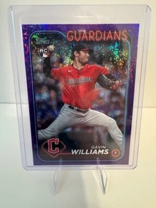 2024 Topps Gavin Williams #242 RC Rookie Purple Holofoil Guardians 486/799 - Bild 1 von 3