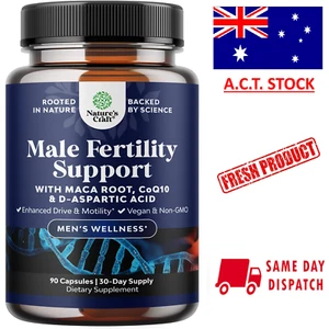 Natures Craft Male Fertility Support 90 Capsules - Semen Volume Booster AU - Picture 1 of 8