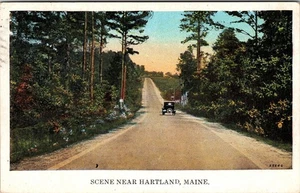 Hartland ME-Maine, Scenic View, Automobile, c1935 Vintage Souvenir Postcard - Picture 1 of 2
