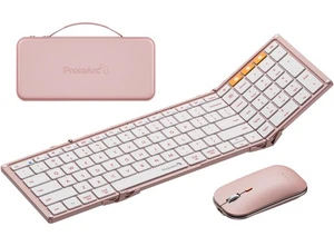 Foldable Keyboard and Mouse, XKM01 True Full-Size Folding Wireless Keyboard M... - Picture 1 of 8