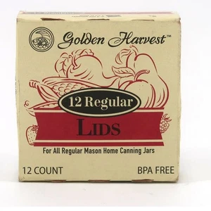 Golden Harvest Einmachdeckel, normale Munddeckel 12 Stück - Bild 1 von 5