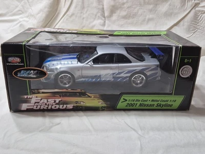 ERTL 2 Fast & Furious 1:18 Nissan Skyline R34 GT-R Diecast Modelo Paul Walker NUEVO Foto 1 de 4