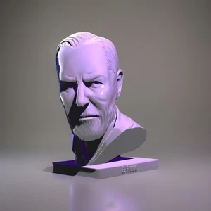 Busto de Sigmund Freud - 8 pulgadas (gris) - Imagen 1 de 3