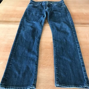 7 for All Mankind Slimmy Jeans Men 30x27 Blue Low Rise Medium Wash Stretch - Picture 1 of 14