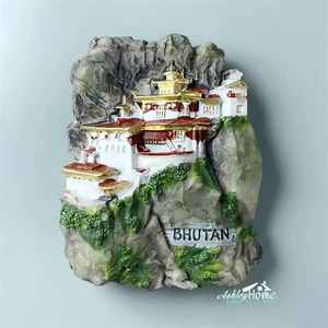 Bhutan Taktshang Goemba Tourist Travel Souvenir 3D Refrigerator Fridge Magnet - Picture 1 of 3