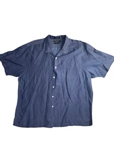Daniel Cremieux Silk Blend Blue Casual Button Up Size XXL - Picture 1 of 7