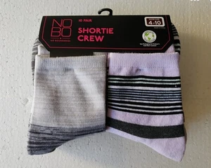 NOBO No Boundaries 10 Pares Shortie Crew - Zapato Talla 4 - 10 - Multicolor - Imagen 1 de 9