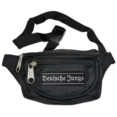 NO FACE NO NAME Bauchtasche Deutsche Jungs schwarz Gürteltasche Hüfttasche Hooligan Deutschland