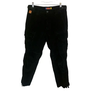 Pantaloni da skate Empyre neri in velluto a coste cargo larghi da uomo taglia 28 pantaloni casual - Foto 1 di 11