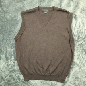 Toscano Sweater Vest Mens Medium Made in Italy Merino Wool Extrafine Pullover - Picture 1 of 8